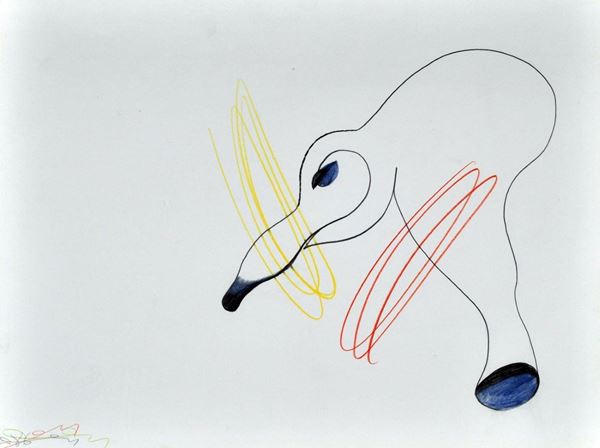 Oswald  Oberhuber : Untitled  (1986)  - Pastels on paper - Auction Modern and Contemporary Art - Blindarte Casa d'Aste