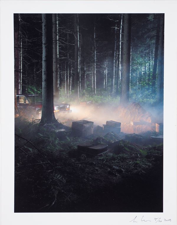 Gregory Crewdson (1962) - Production Still (Man in the woods #4)