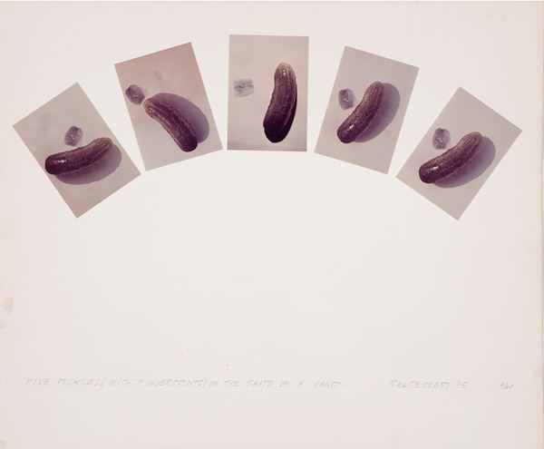 John Baldessari (1931-2020) - Five Pickles (with Fingerprints) in the Shape of a Hand