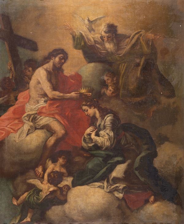 cerchia di Domenico Antonio Vaccaro - L'incoronazione della Vergine