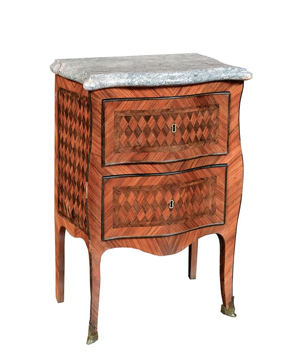 Napoli, fine XVIII secolo : Comodino Luigi XV  - Auction OGGETTI D'ARTE E ANTIQUARIATO, DIPINTI ANTICHI, XIX-XX SECOLO - Blindarte Casa d'Aste