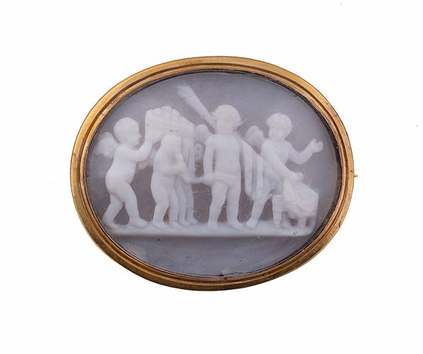 Importante Cammeo in conchiglia sardonica  - Auction OGGETTI D'ARTE E ANTIQUARIATO, DIPINTI ANTICHI, XIX-XX SECOLO - Blindarte Casa d'Aste