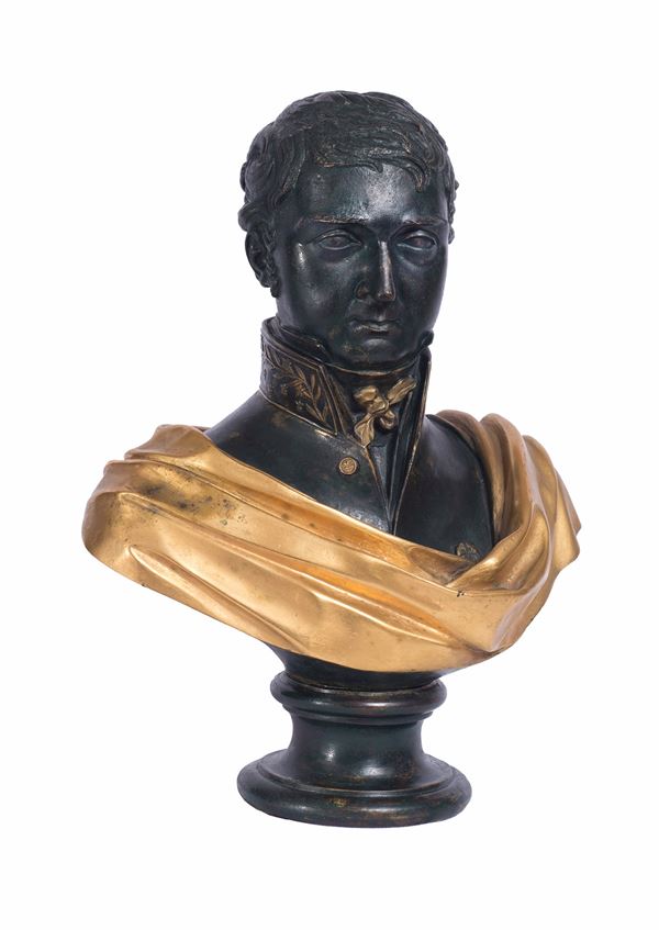 Manifattura francese, prima met&#224; XIX secolo - Busto del generale Louis-Stanislas-Cécile-Xavier de Girardin 