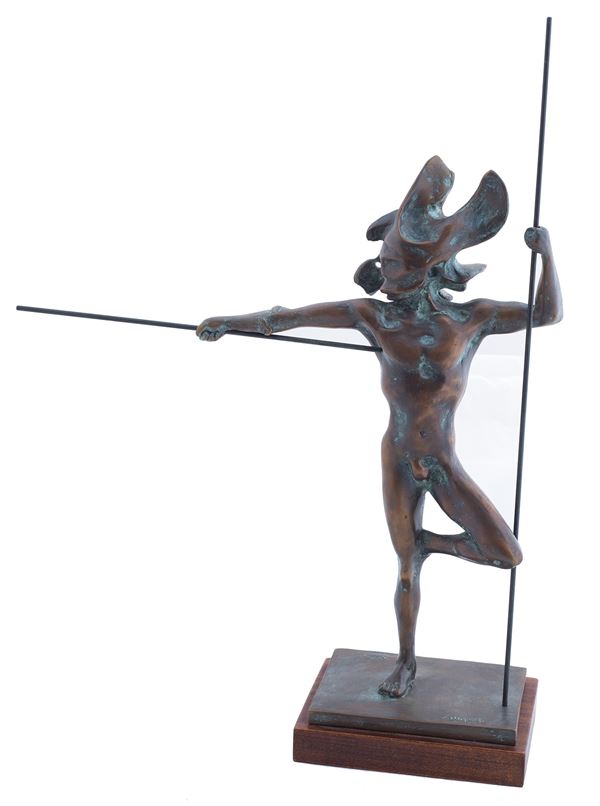 Ugo Attardi : Il guerriero  - Scultura in bronzo - Asta Arte Moderna e Contemporanea - Blindarte Casa d'Aste