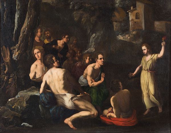 Pittore spagnolo attivo a Napoli nel XVII secolo - Una fiaccola per i viandanti nelle tenebre