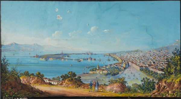 Giuseppe Gustavo Scoppa - Veduta di Messina