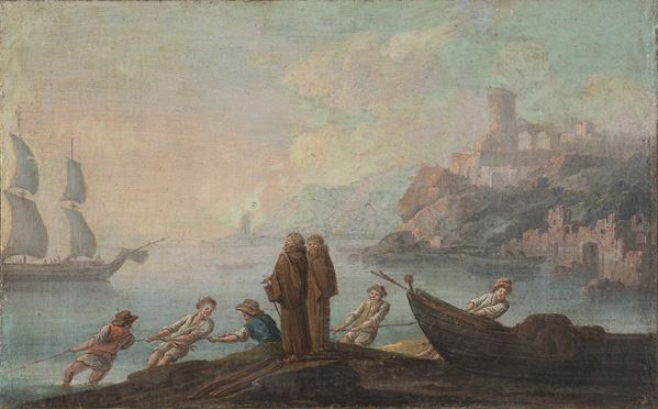 attribuito a Gabriele  Ricciardelli - Veduta di Napoli da Ponente