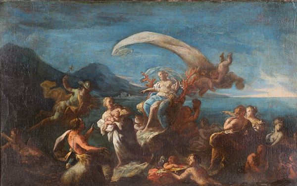 attribuito a Nicola Vaccaro - Achille affidato al centauro Chirone