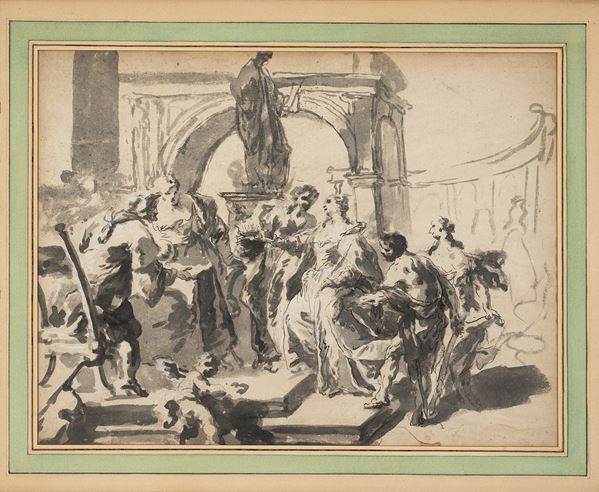 attribuito a Gian Antonio Pellegrini - Scena di matrimonio