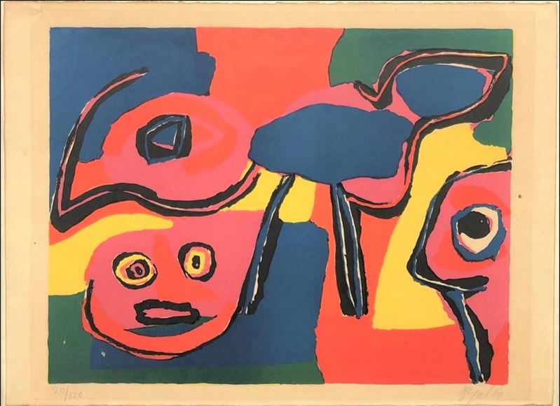 Karel Appel - Personnages Avec Animal