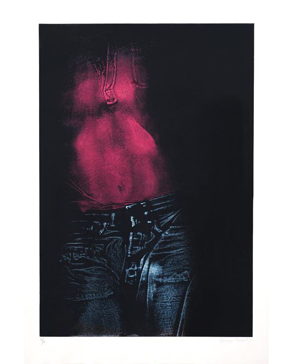 George Segal - Man in solferino shirt, from: Blue Jeans