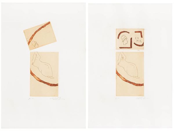 Ernesto  Tatafiore - Lotto unico composto da 2 opere