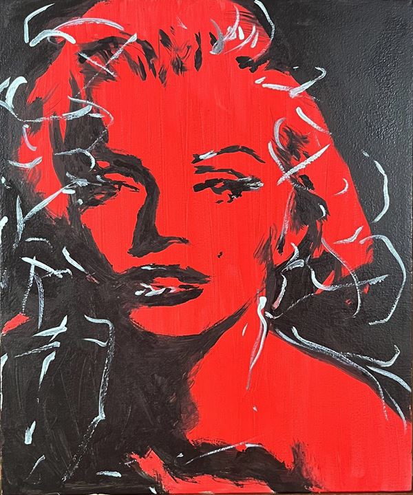 Flavia Mantovan : Marilyn Monroe  (2005)  - Enamel and acrylic on canvas - Auction + Contemporary Art - Blindarte Casa d'Aste