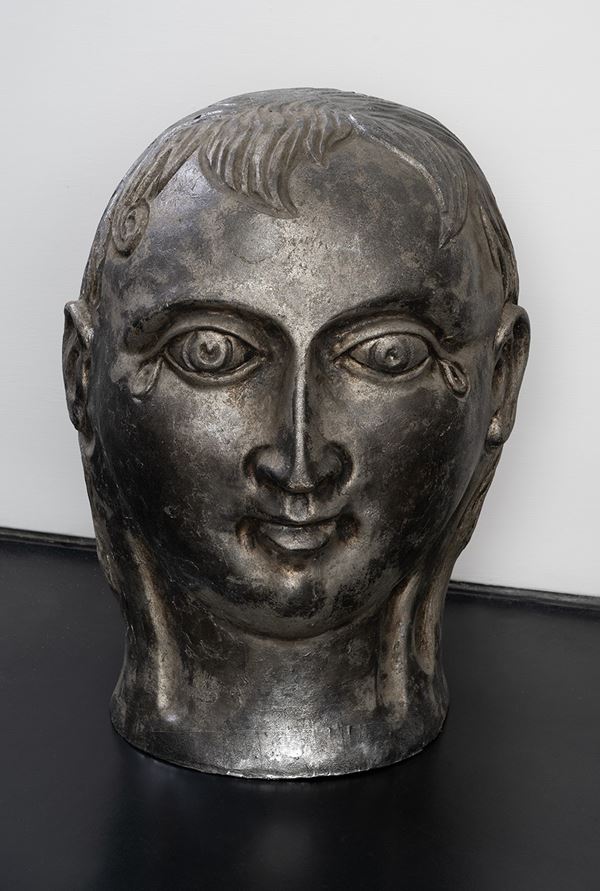Teatro San Carlo: Testa in vetroresina dipinta argento (da “Piedigrotta”)