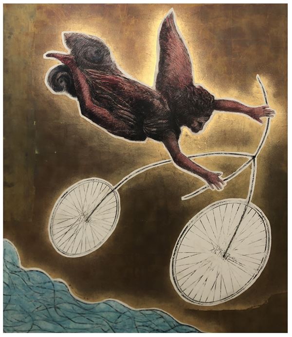 Edoardo Zanchi : Untitled  - Mixed media on wood -  BUY NOW - Contemporary Art + - Blindarte Casa d'Aste