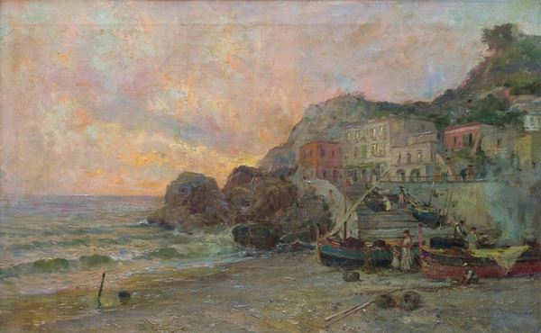 Carlo Brancaccio (Napoli, 1861 - 1920) - Marina Caprese