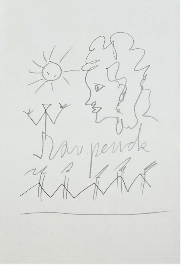 A. R. Penck : Analisis  (1990)  - Pencil on paper - Auction Modern and Contemporary Art - Blindarte Casa d'Aste