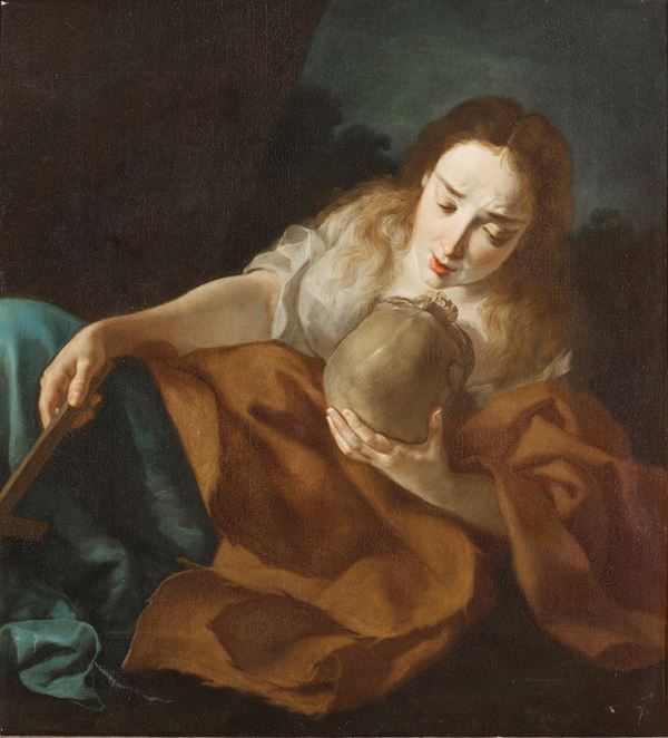 Gaspare  Traversi (Napoli, 1722 &#8211; Roma, 1770) - Maddalena in meditazione