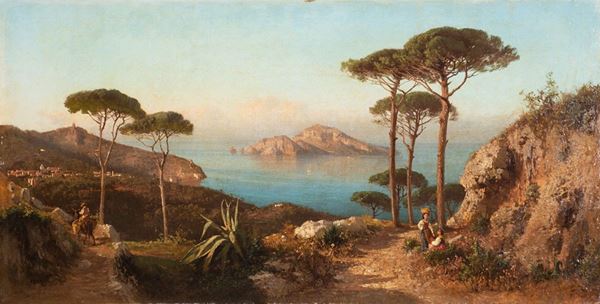 Alessandro La Volpe  (Lucera di Foggia 1820 - Roma  1887) - Capri da Massa Lubrense