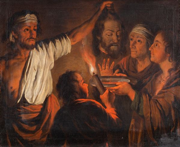 da Matthias Stomer - Salomé che riceve la testa del Battista