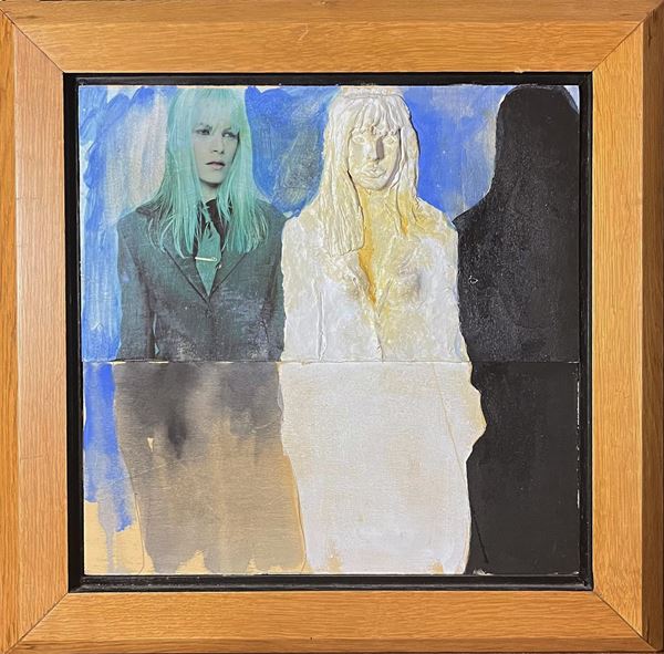 Emilio Leofreddi : Donne  (1998)  - Mixed media on panel - Auction + Contemporary Art - Blindarte Casa d'Aste