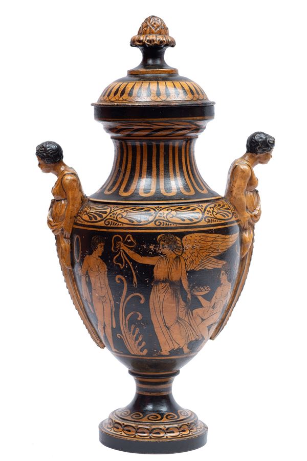 Sicilia o Napoli inizio XIX secolo - Vaso con coperchio