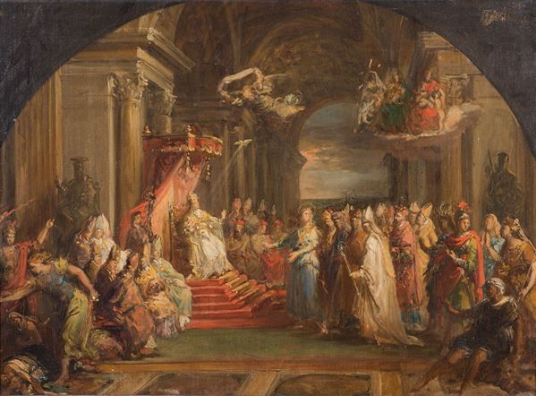 Scuola veneta, XVIII secolo - Allegoria dell'evangelizzazione dei popoli d'oltremare