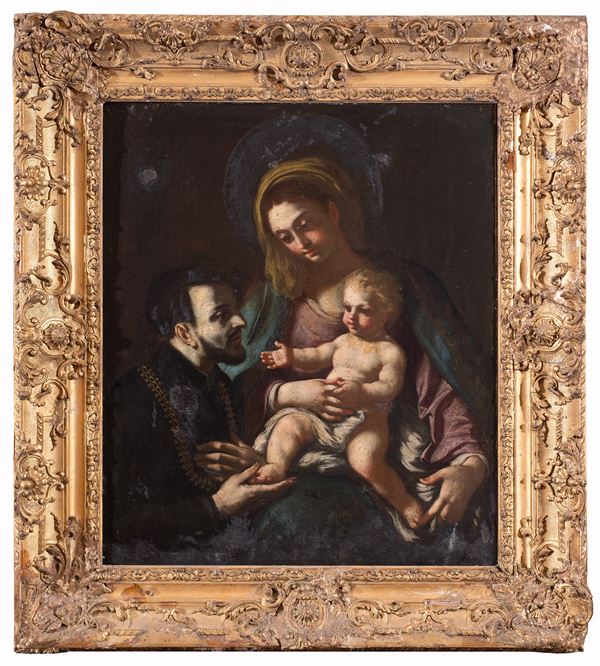 attribuito a Francesco Solimena - Madonna con Bambino e San Francesco Saverio