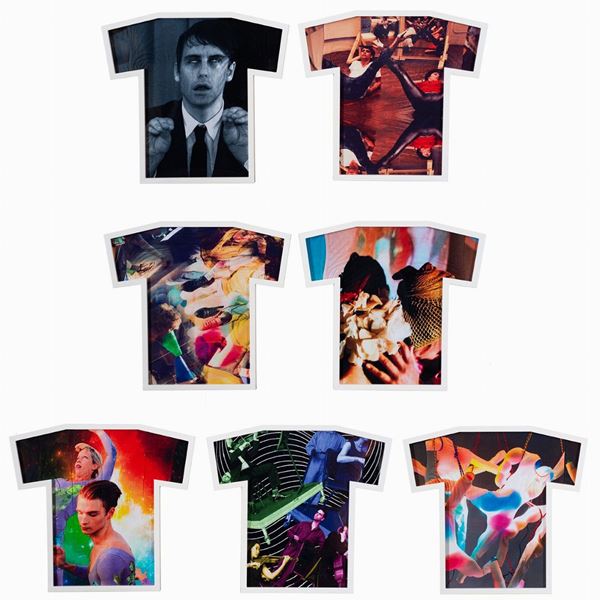 Ryan McNamara : T-shirt prospective  - Print on n.7 cotton t-shirts in plexiglass case  - Auction Modern and Contemporary Art - Blindarte Casa d'Aste