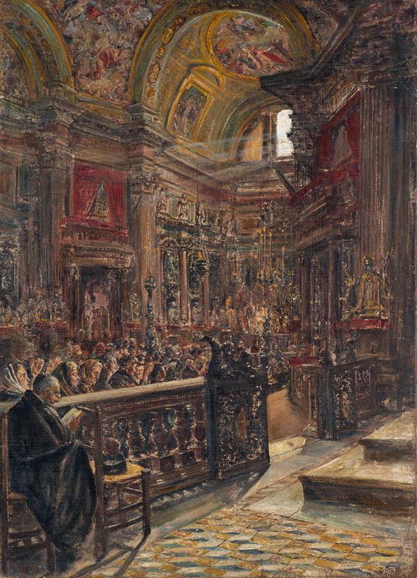 Domenico Battaglia (Napoli, 1842 &#8211; 1904) - Cappella del Tesoro di San Gennaro all'interno del Duomo di Napoli