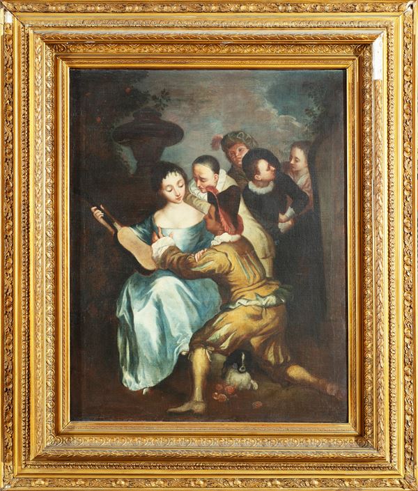Pittore bambocciante francese del XIX secolo - Scena di genere
