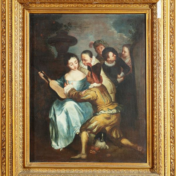 Pittore bambocciante francese del XIX secolo - Scena di genere