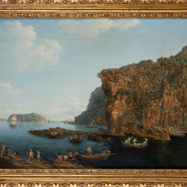 Abraham Louis Rudolph Ducros (Maudon, 1748 - Losanna, 1810) - Nisida da Posillipo