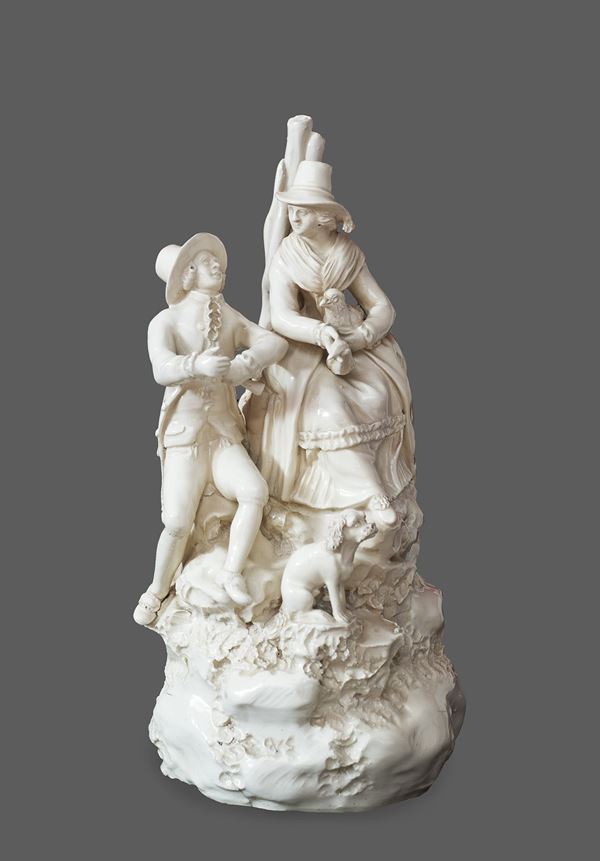 Napoli, fine XVIII secolo - Gruppo scultoreo raffigurante Scena di genere 