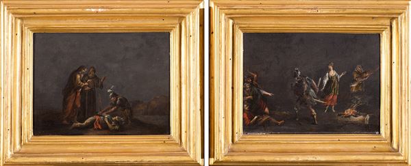 Pittore fiammingo del XVII secolo - Scene dalla Gerusalemme liberata