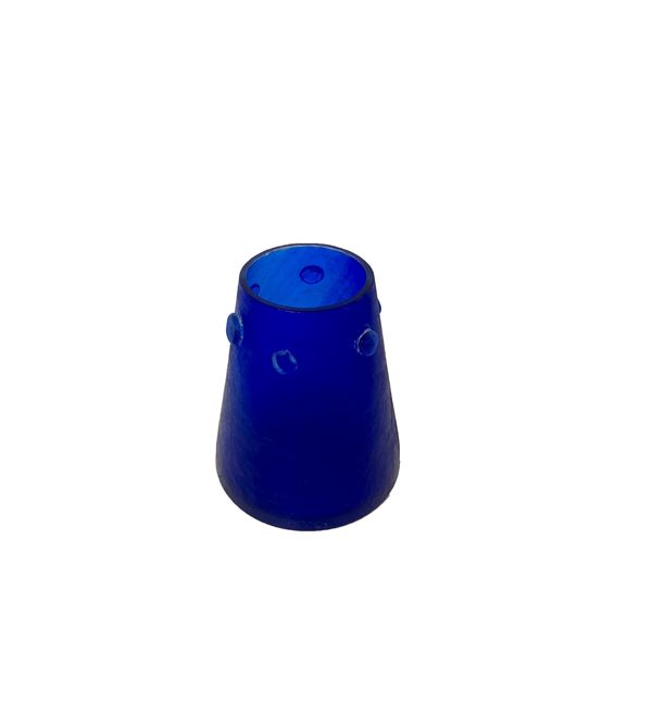 Luciano Gaspari - Vaso conico in vetro blu