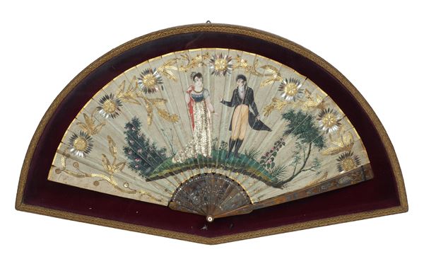 Napoli, inizi XIX secolo : Raro ventaglio  - Asta Antiquariato, Dipinti Antichi e del XIX secolo - Blindarte Casa d'Aste