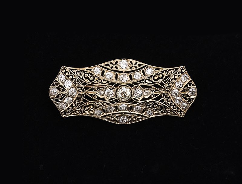 Spilla vintage di ispirazione Mode Blanche