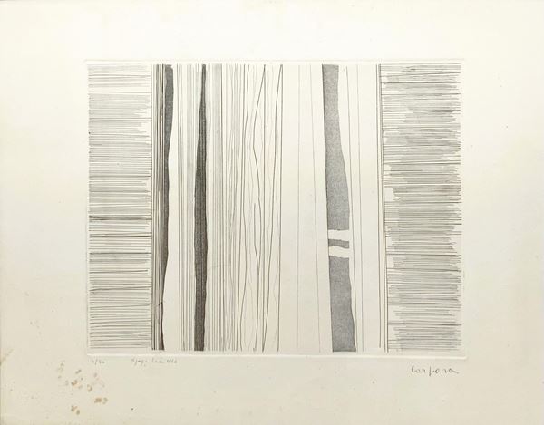Antonio Corpora : Spazio Luci  (1966)  - Etching and aquatint - Auction Graphic and Multiple - Blindarte Casa d'Aste