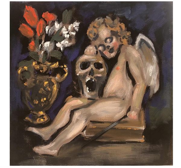 Mauro Maffezzoni : Cover 11 Amore dormiente  (2002)  - Acrylic on canvas -  BUY NOW - Contemporary Art + - Blindarte Casa d'Aste