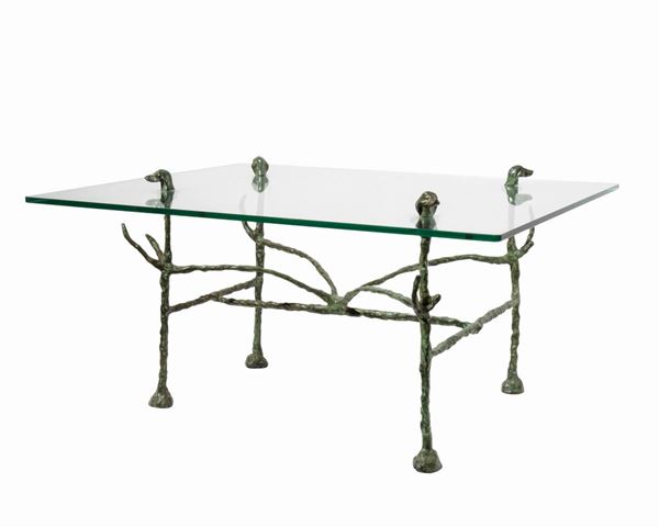 Diego Giacometti - Table basse trapezoidale «Têtes de chiens»