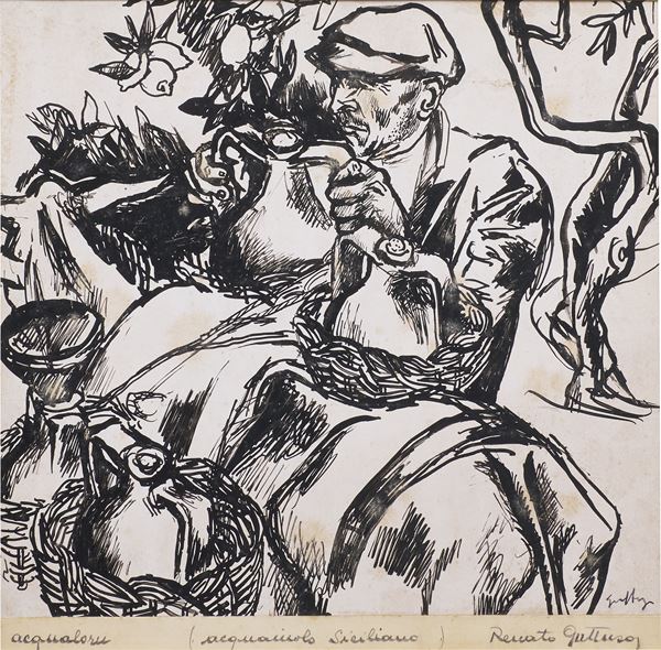 Renato Guttuso - Acqualoru (Acquaiolo siciliano)