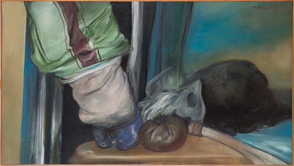 Armando  De Stefano : Natura morta sul promontorio  (1964)  - Olio su tela - Auction Modern and Contemporary Art - Blindarte Casa d'Aste