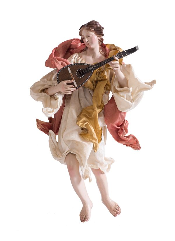 Scuola napoletana fine XIX secolo - Angelo con mandolino