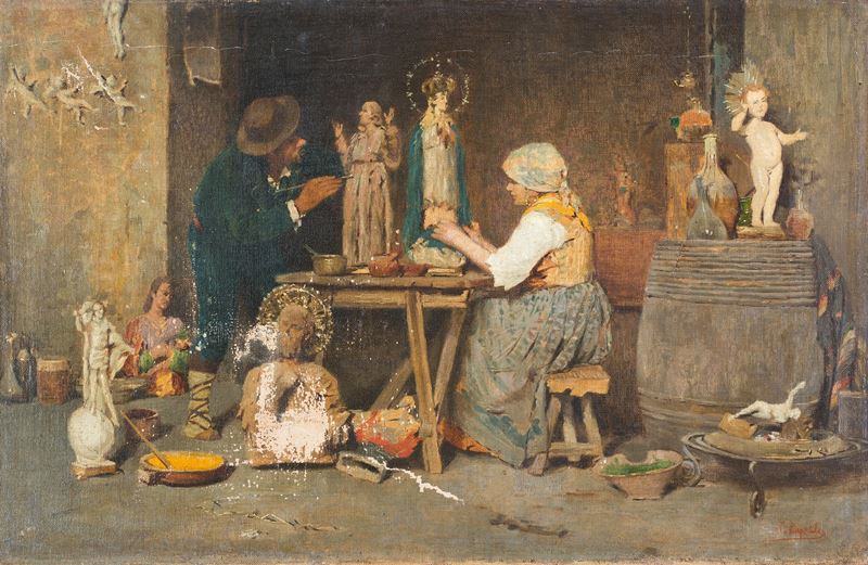 La bottega di uno scultore