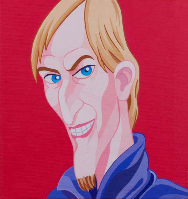 Giuseppe Veneziano : Massimo Zanardi  (2008)  - Acrilico su tela - Asta Arte Moderna e Contemporanea - Blindarte Casa d'Aste