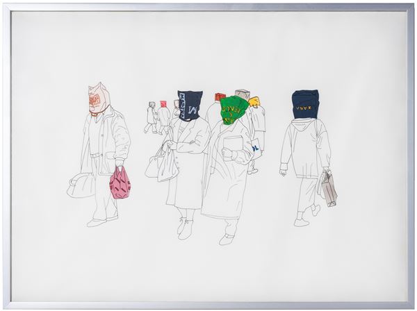 Ester Parteg&#224;s : Untitled  (1990s)  - Mixed media on acetate and paper - Auction + Contemporary Art - Blindarte Casa d'Aste