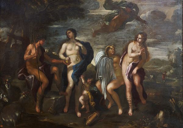 cerchia di Luca Giordano (Napoli, 1634 &#8211; 1705) - Il giudizio di Paride