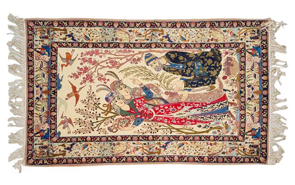 Tappeto Isfahan figurato