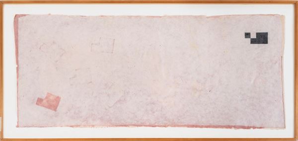 Antonio Dias : Senza titolo (dalla serie Nepal)  (1977)  - Tecnica mista e collage su carta fatta a mano - Asta Arte Moderna e Contemporanea - Blindarte Casa d'Aste